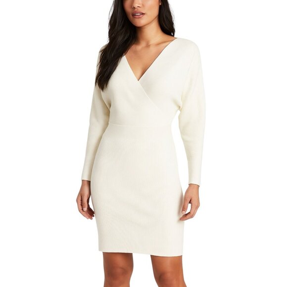 Akira Rib Sweater Dress Cream a size XL Minimalist Quiet Luxury Neutral Corpcore - Picture 1 of 13